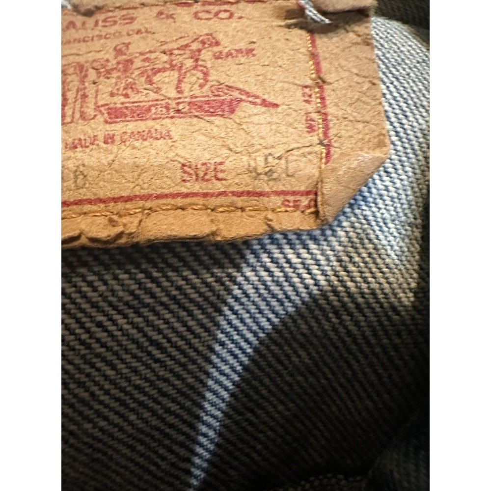 Levi's Trucker Jacket Men 48 Blue Denim Vintage 71506 0216 Made in Canada - Picture 7 of 9